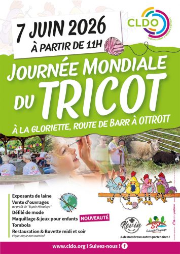 Affiche Journée mondiale du Tricot 7 juin 2026