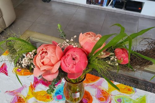 Photographie d'un bouquet de fleur réalisé pendant l'atelier Art Brico