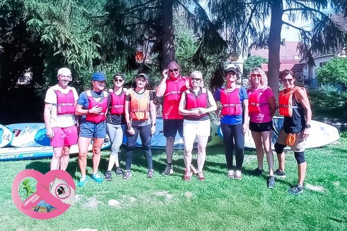 Photographie du groupe "Raid Aventures" du CLDO, tout le monde sourit devant la caméra