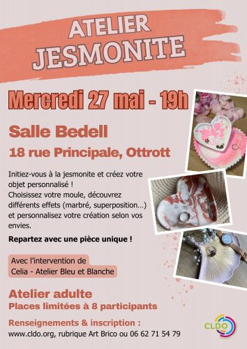 affiche atelier jesmonite 27 mai CLDO